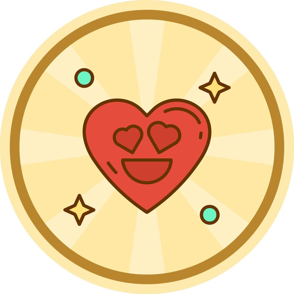 In love Comic circle Icon vector