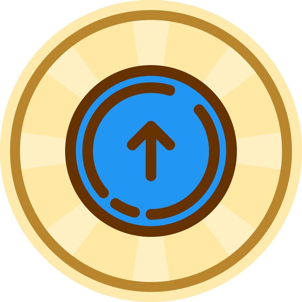 Up arrow Comic circle Icon vector