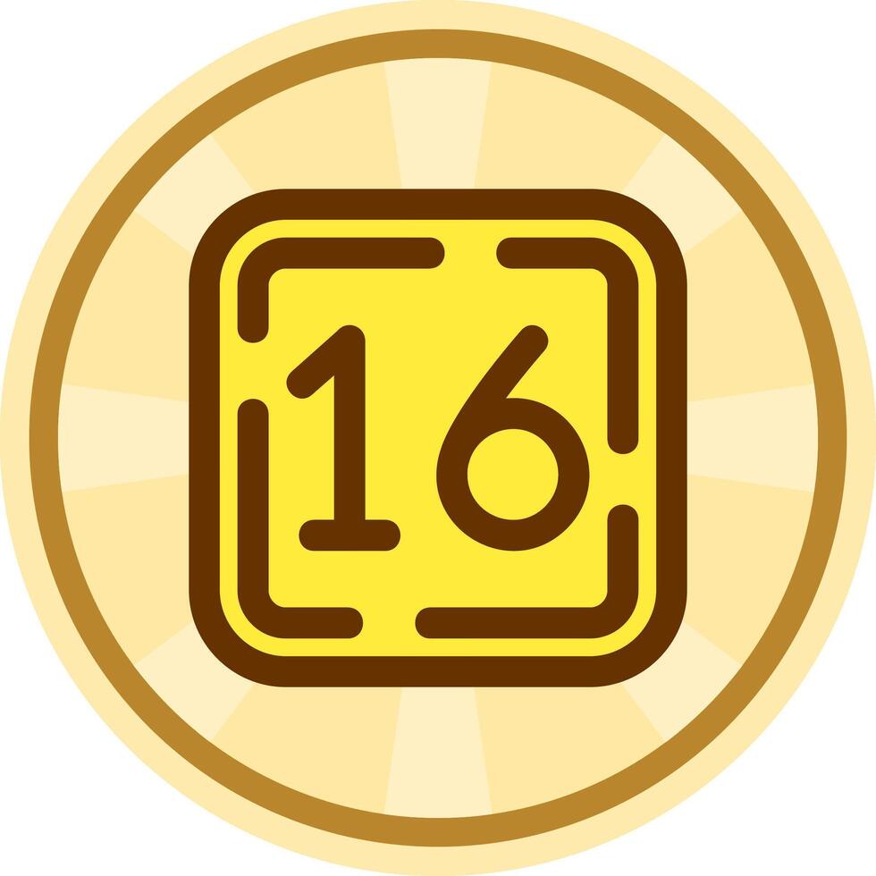 Sixteen Comic circle Icon vector