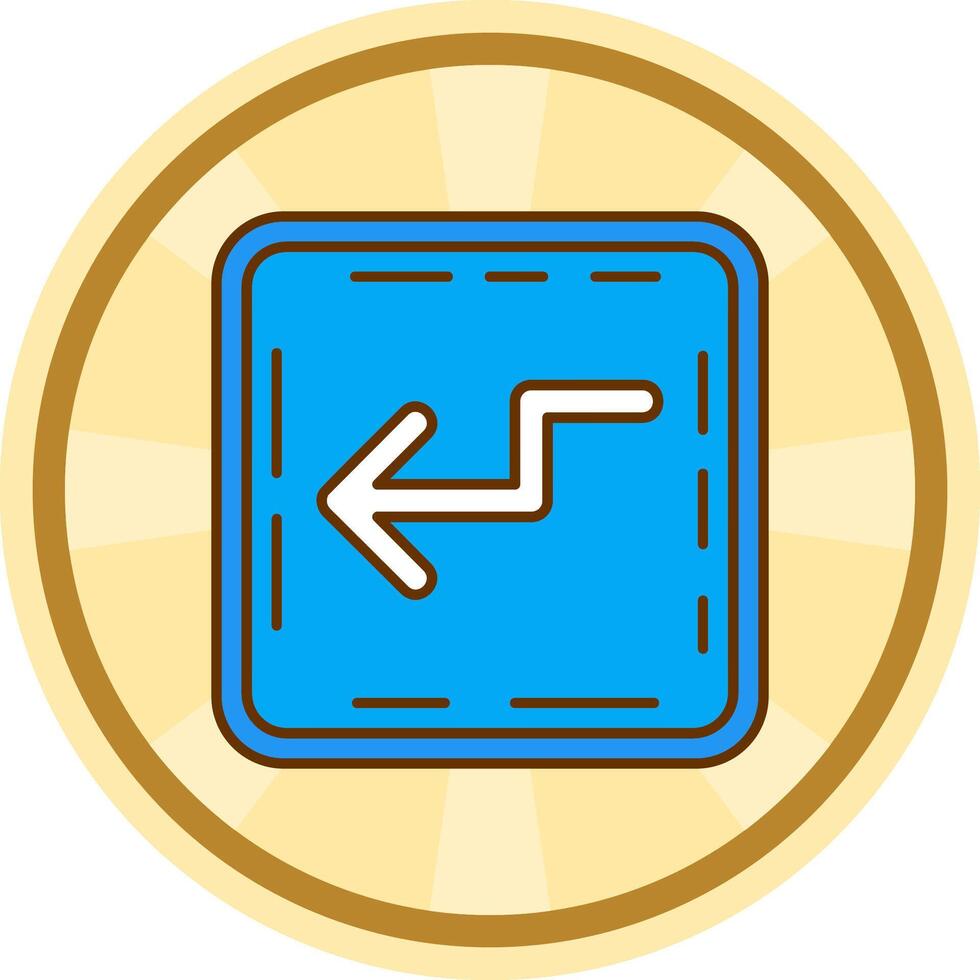 Zigzag Comic circle Icon vector