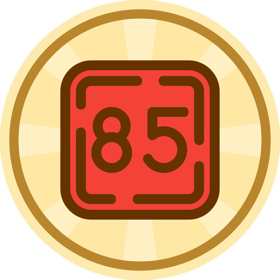 Eighty Five Comic circle Icon vector