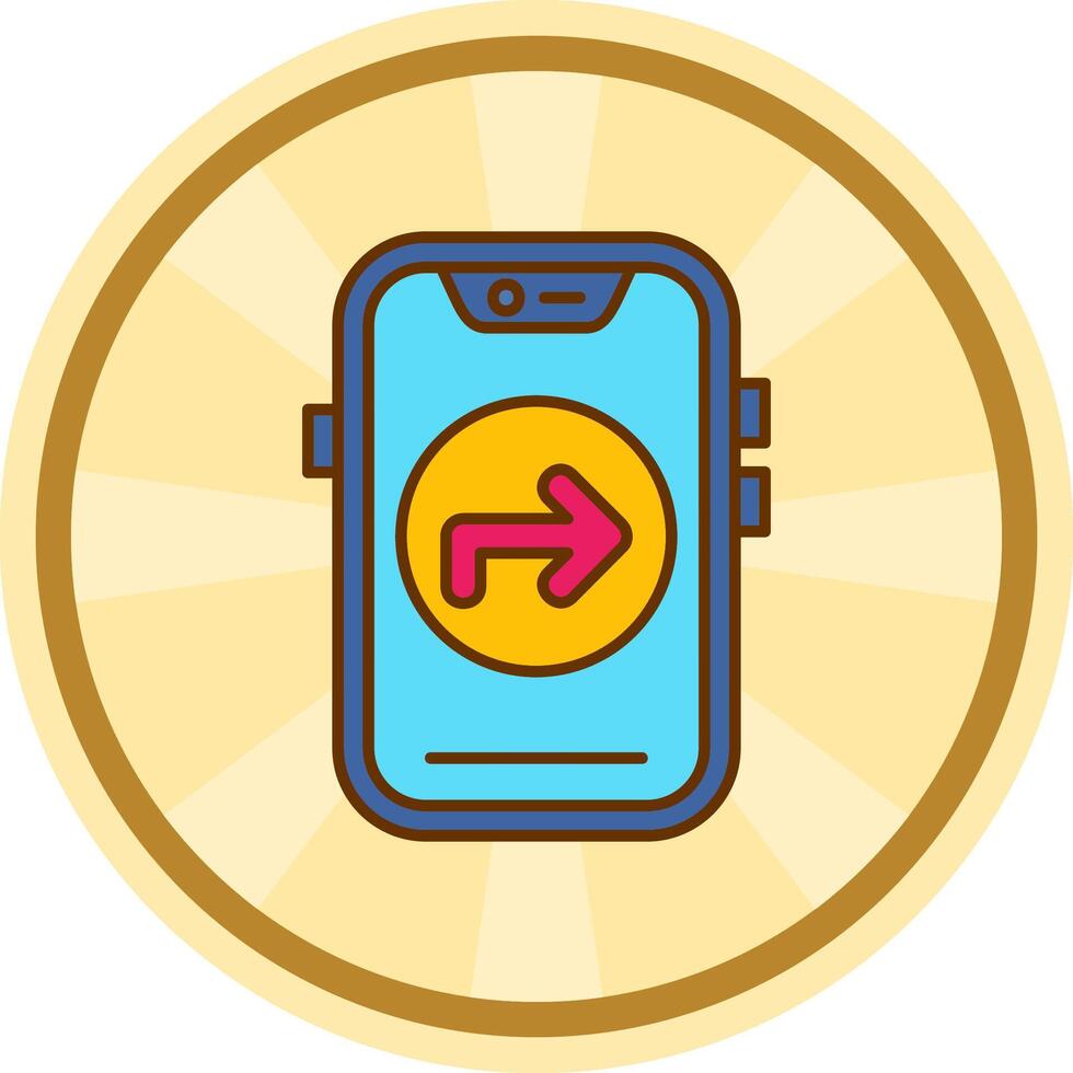 Direction Comic circle Icon vector