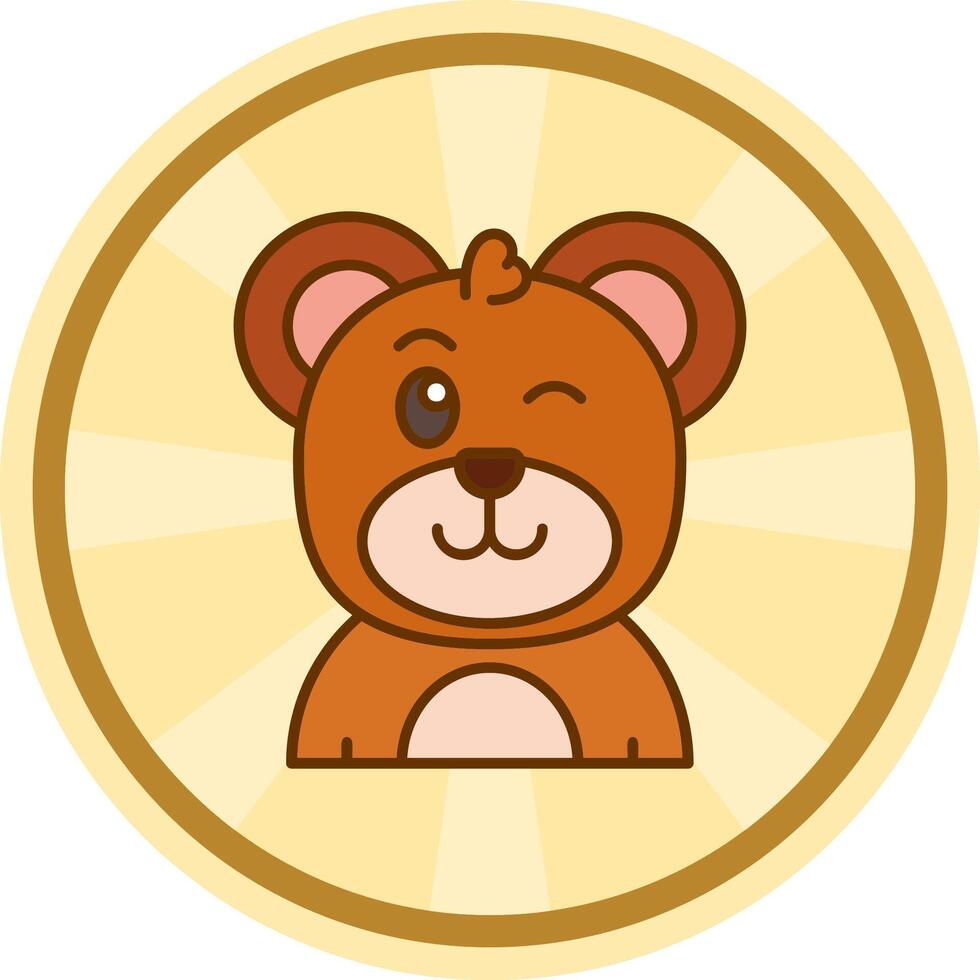 Wink Comic circle Icon vector