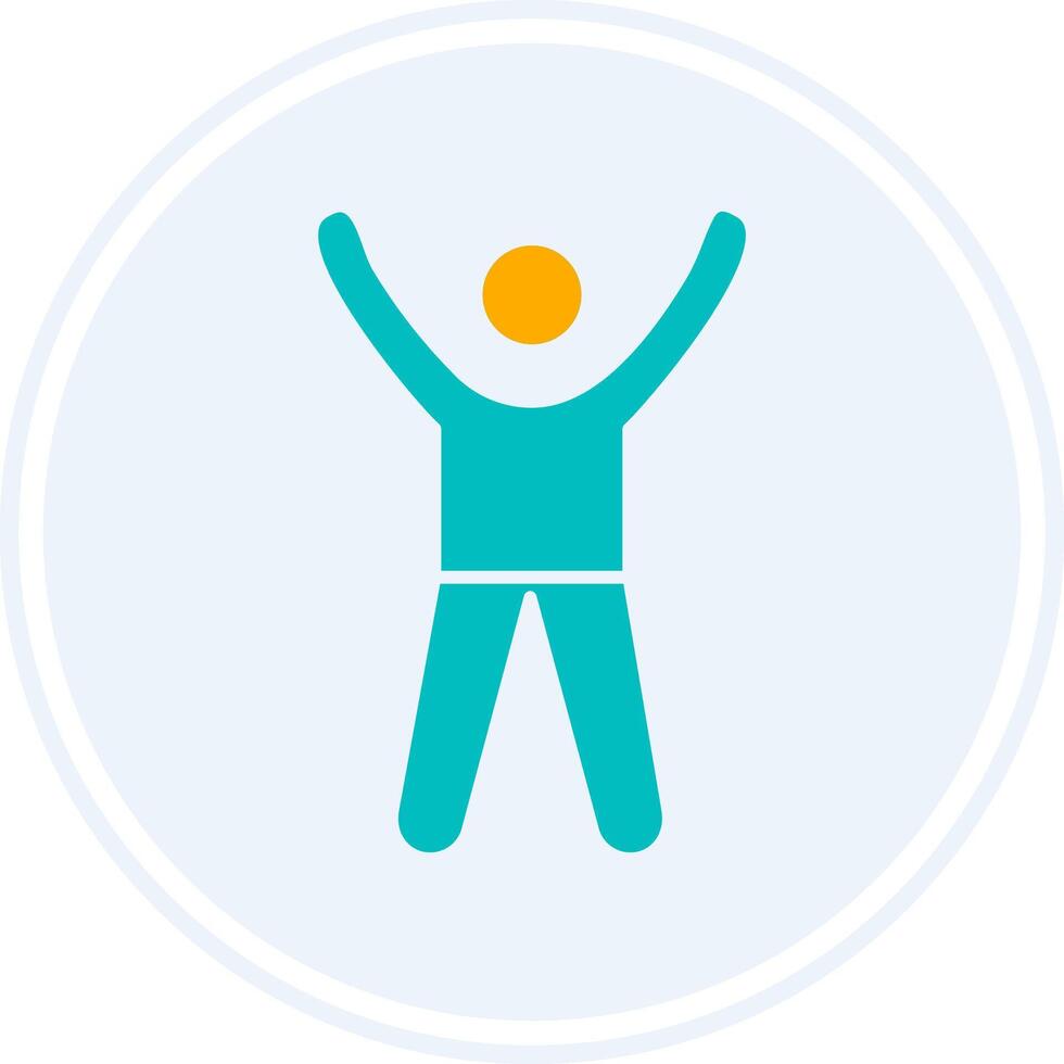 Cheer Up Glyph Two Colour Circle Icon vector