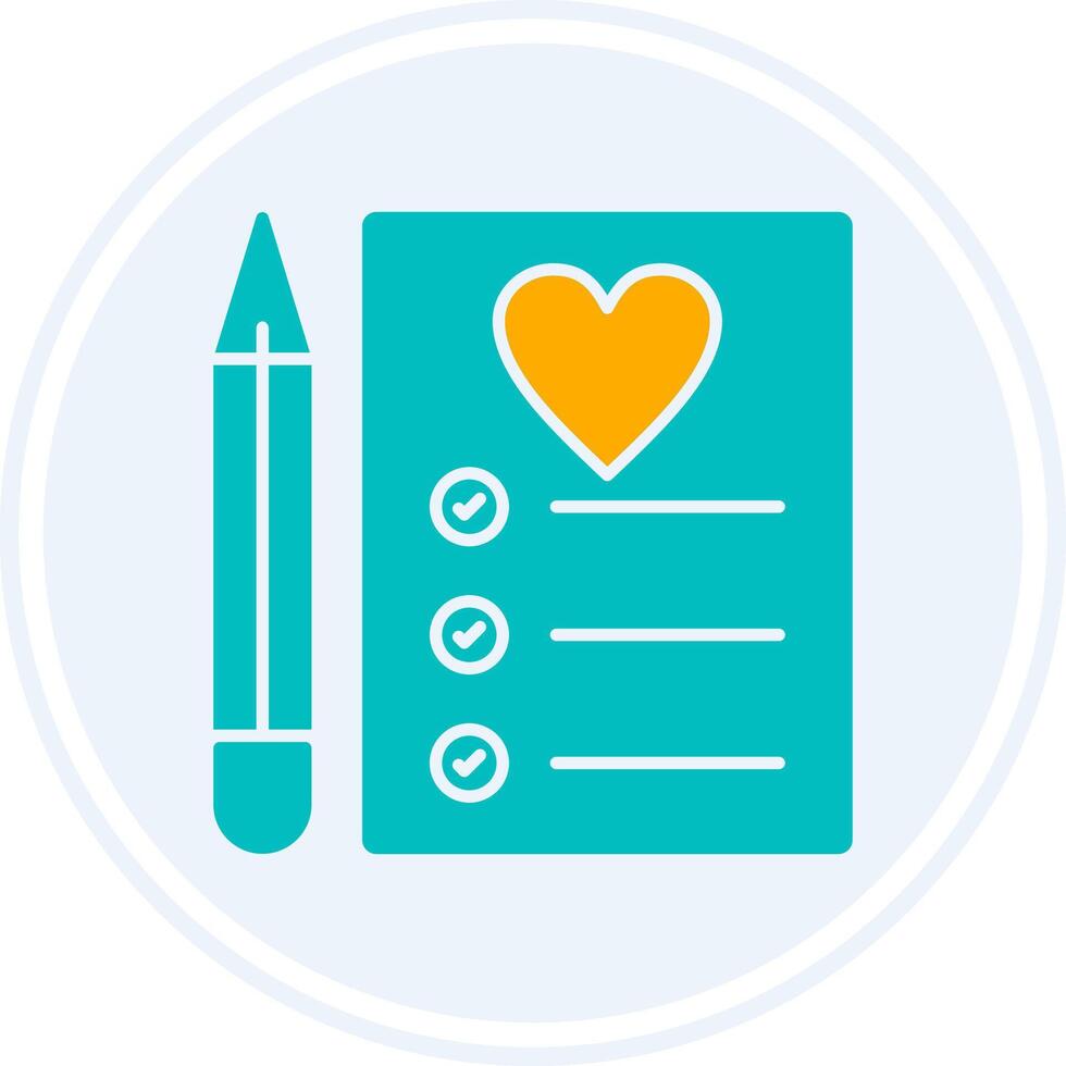 Procedure Glyph Two Colour Circle Icon vector