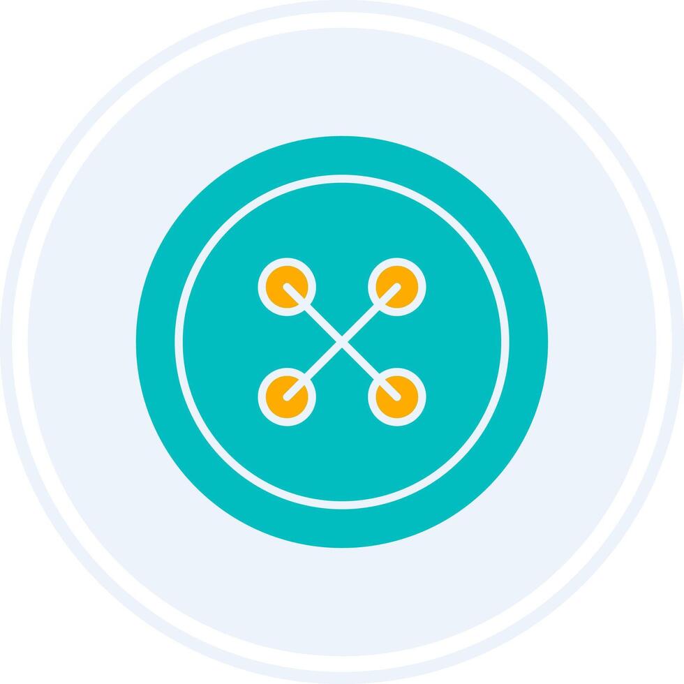 Cloth Button Glyph Two Colour Circle Icon vector