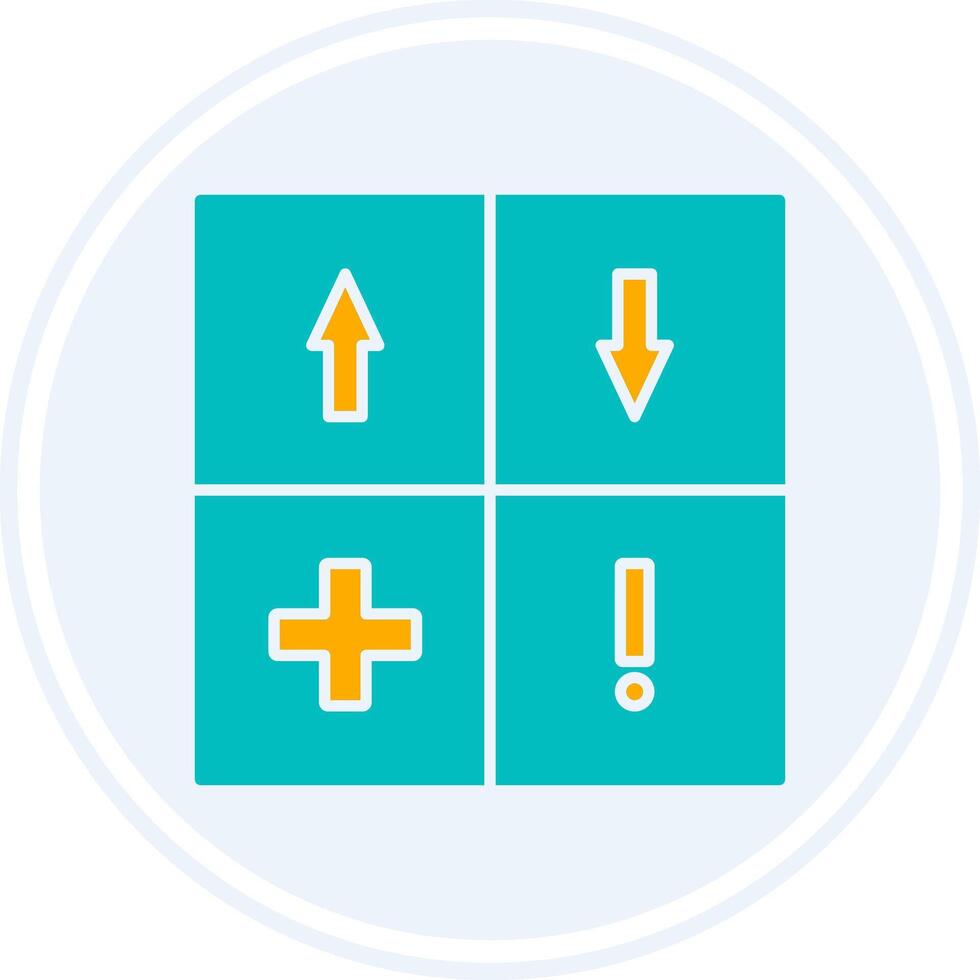 Swot Analysis Glyph Two Colour Circle Icon vector