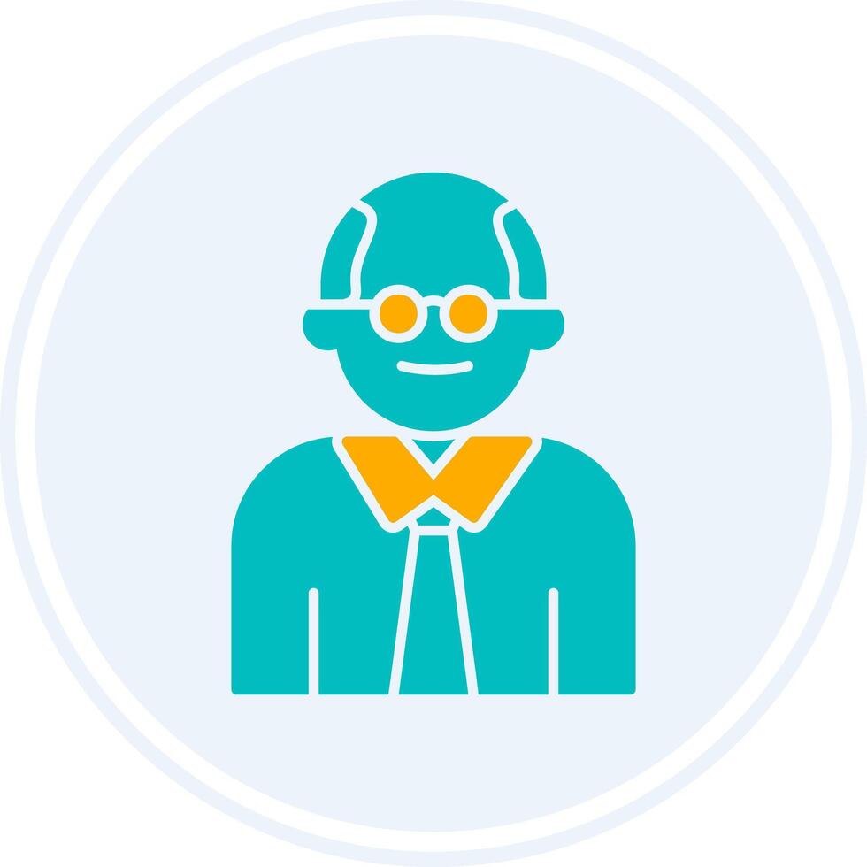 Judge Glyph Two Colour Circle Icon vector