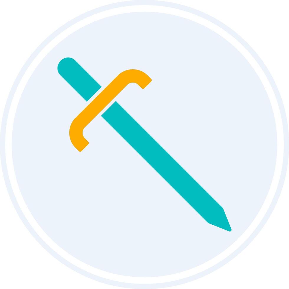 Cutlass Glyph Two Colour Circle Icon vector