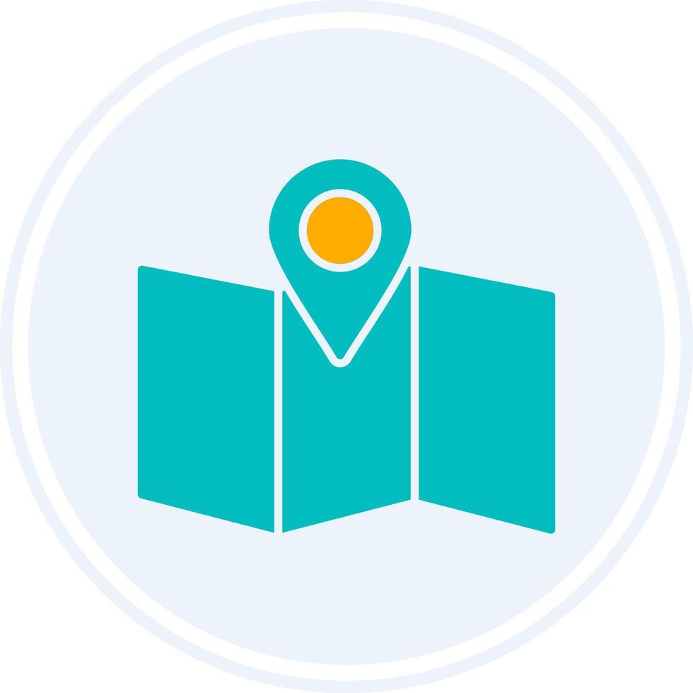 Site Map Glyph Two Colour Circle Icon vector