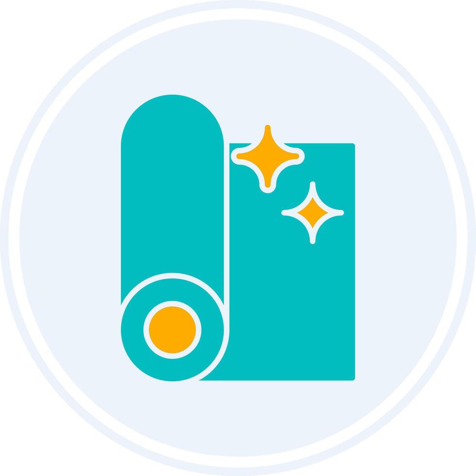 Fabric Glyph Two Colour Circle Icon vector
