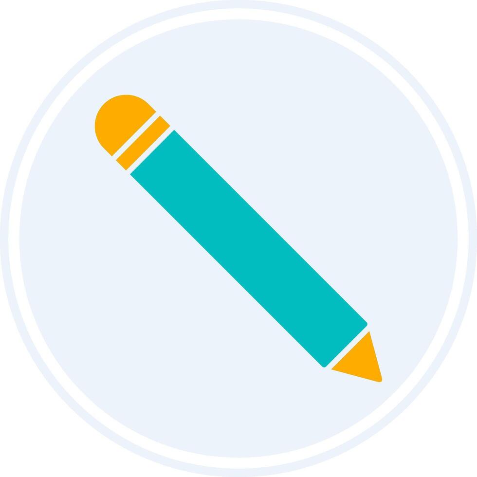 Pen Glyph Two Colour Circle Icon vector