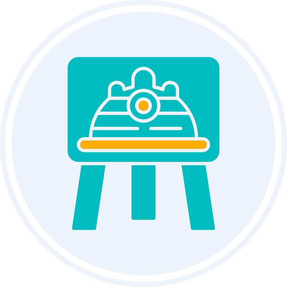 Movement Glyph Two Colour Circle Icon vector