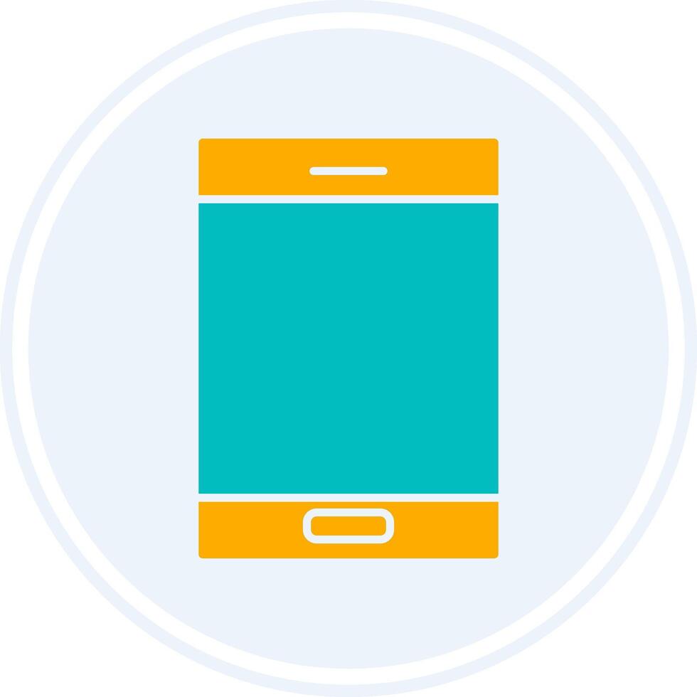 Cellphone Glyph Two Colour Circle Icon vector