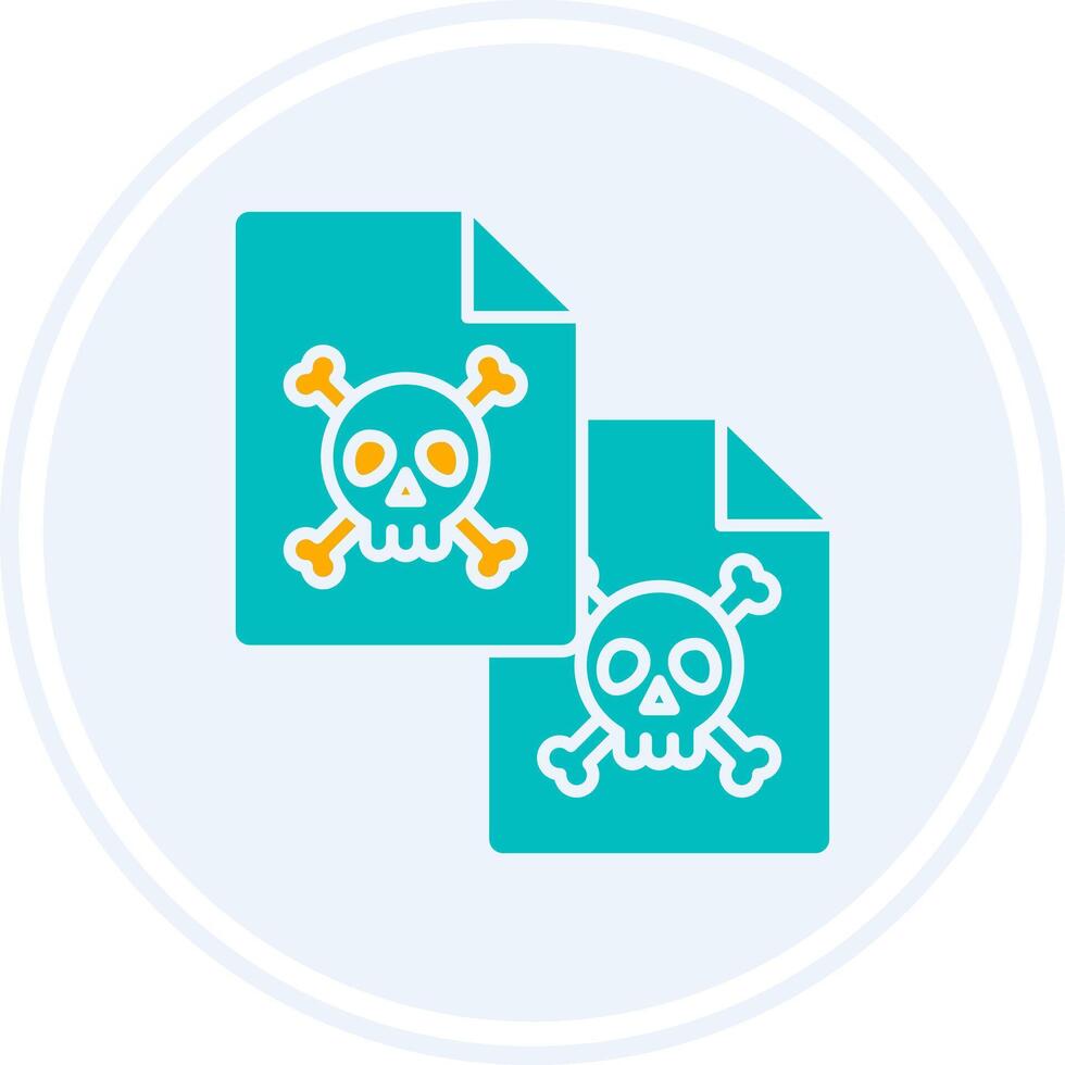 Duplicate Glyph Two Colour Circle Icon vector