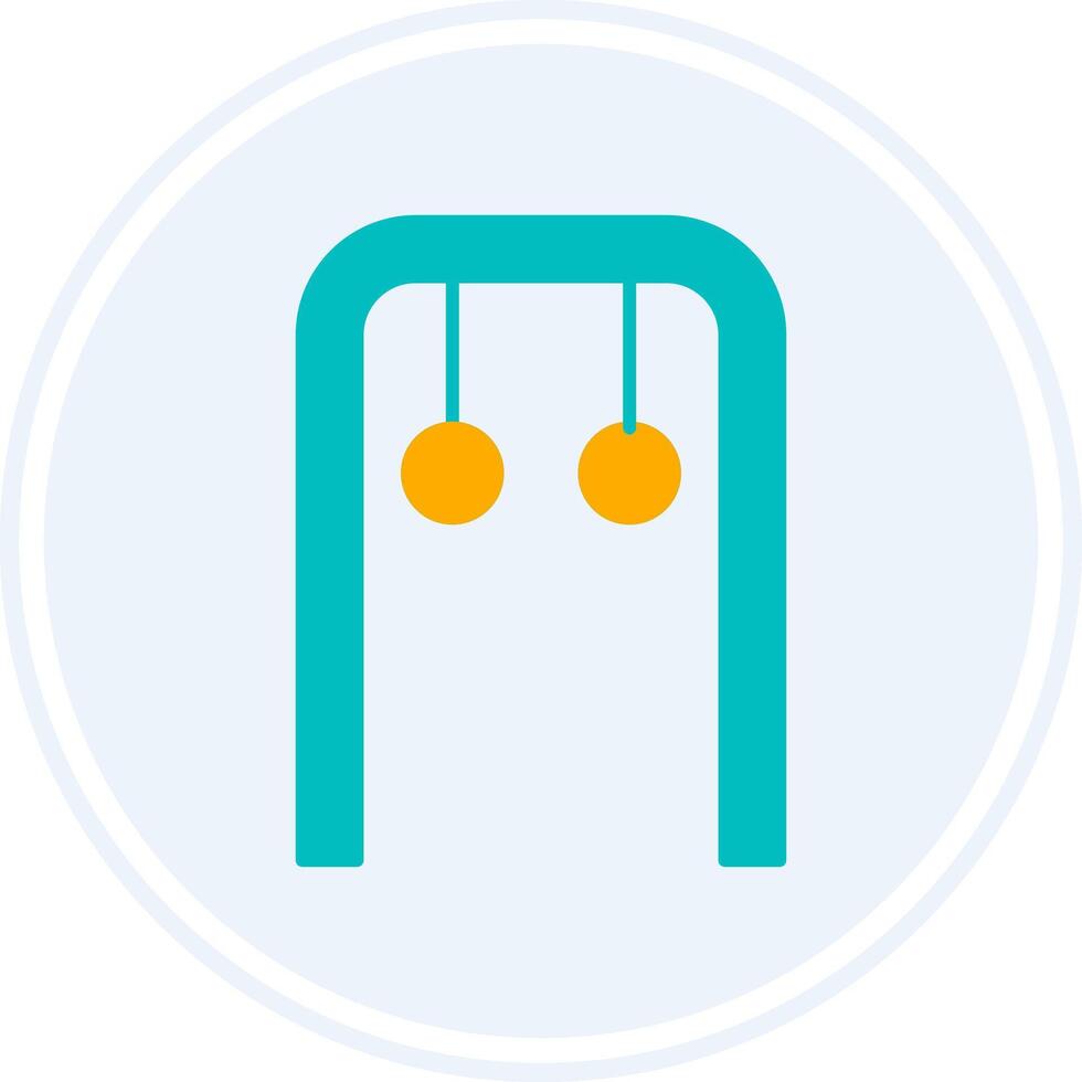 Gymnastic Rings Glyph Two Colour Circle Icon vector