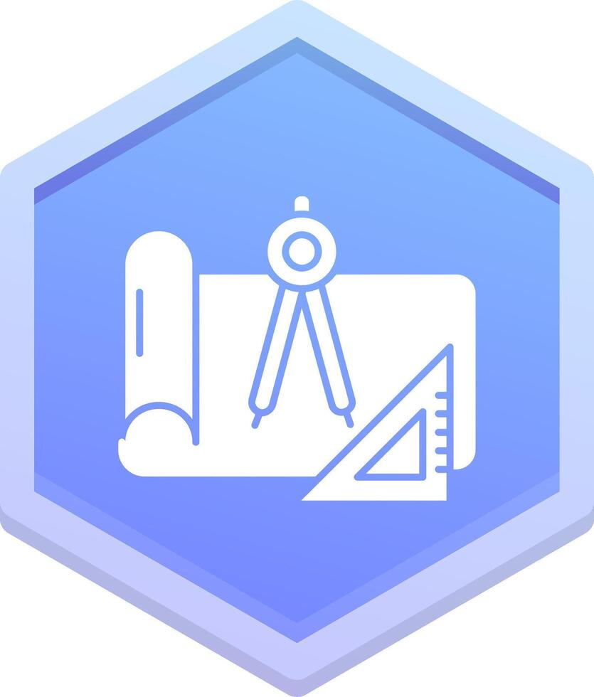Draft Polygon Icon vector