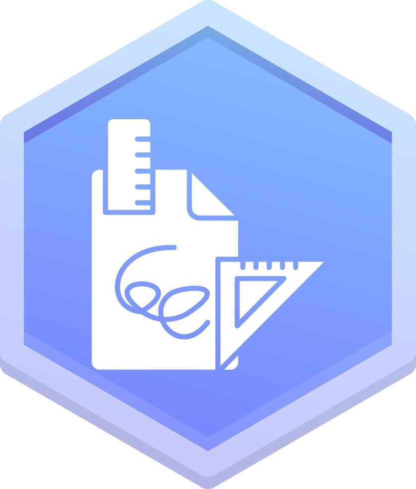 Drafts Polygon Icon vector