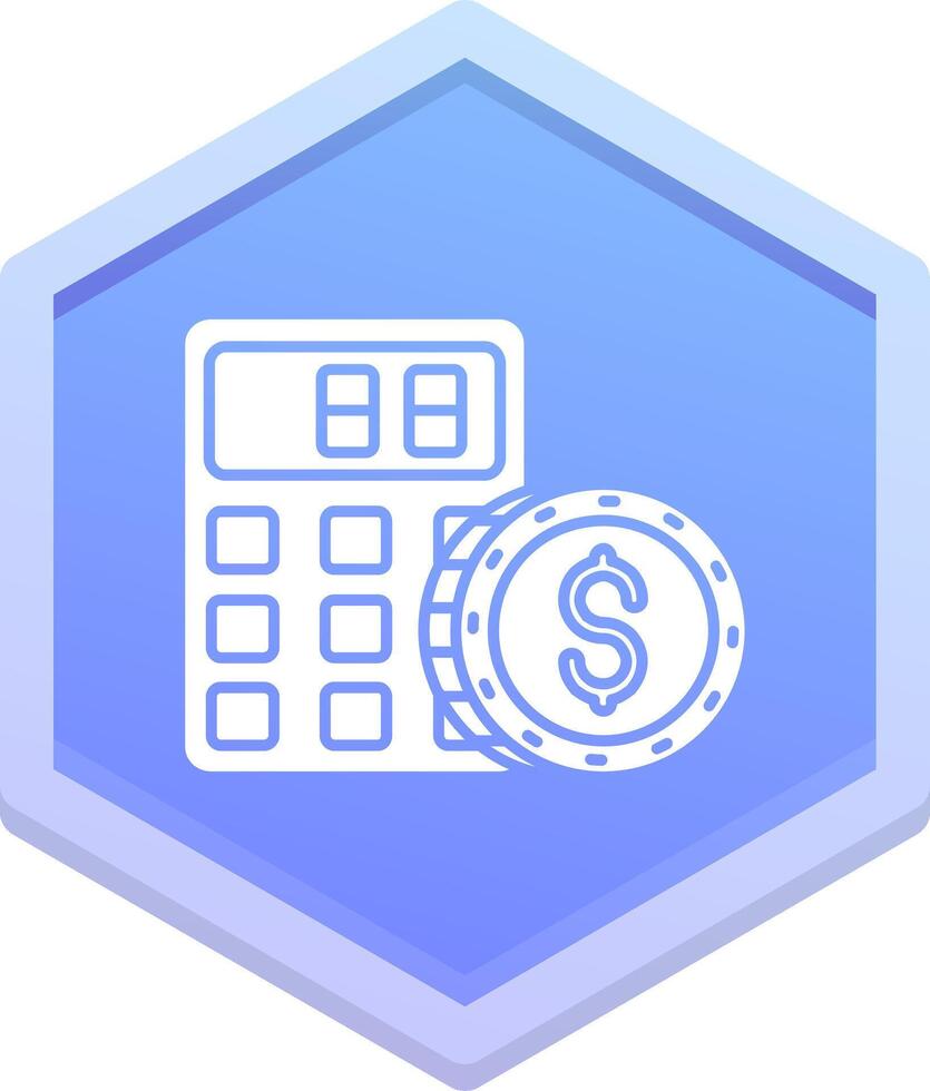 Calculator Polygon Icon vector