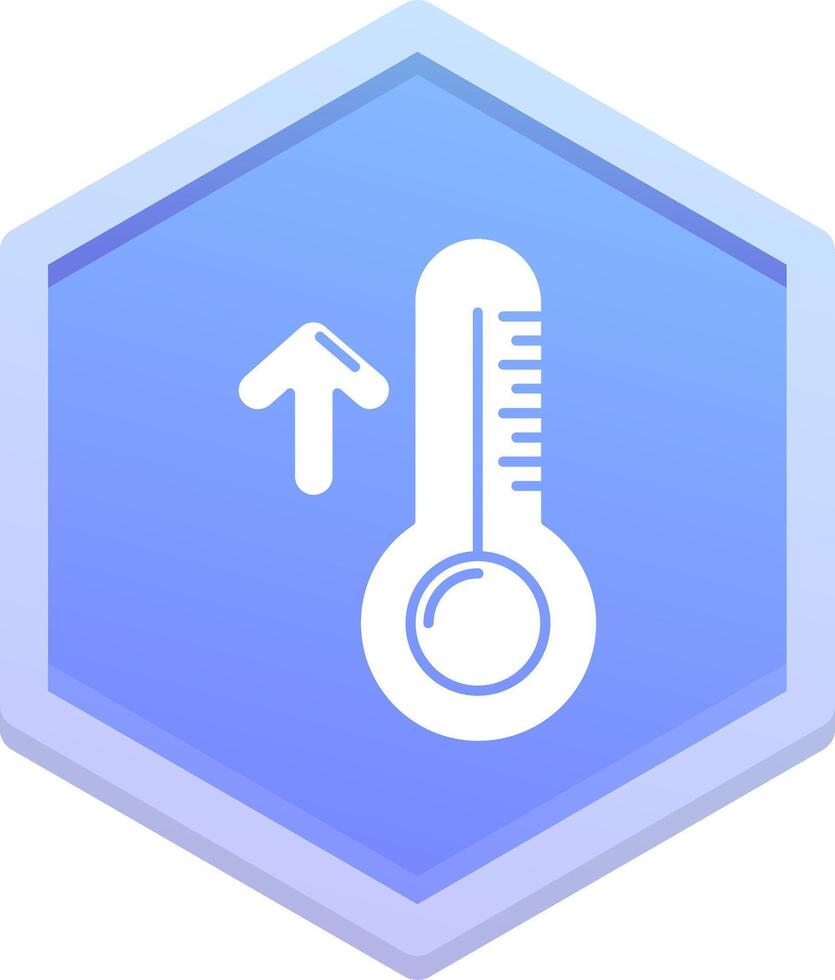 High temperature Polygon Icon vector
