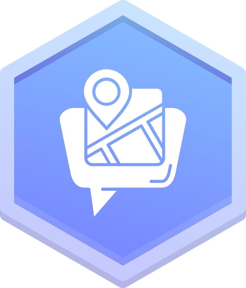 Map location Polygon Icon vector