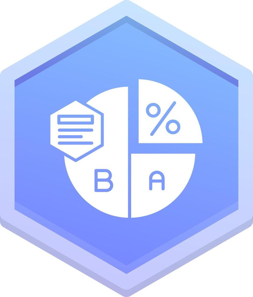 Pie chart Polygon Icon vector