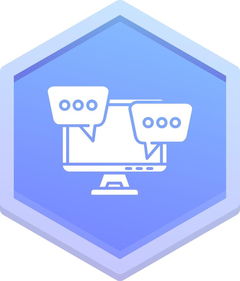 Desktop computer Polygon Icon vector