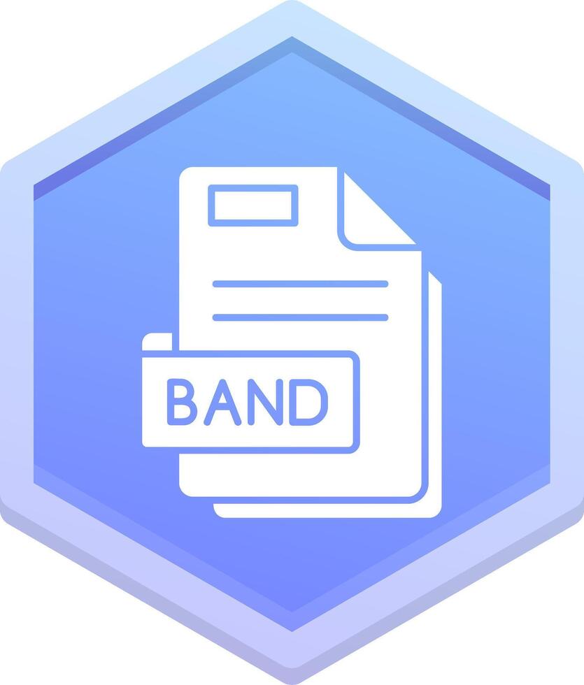 Band Polygon Icon vector