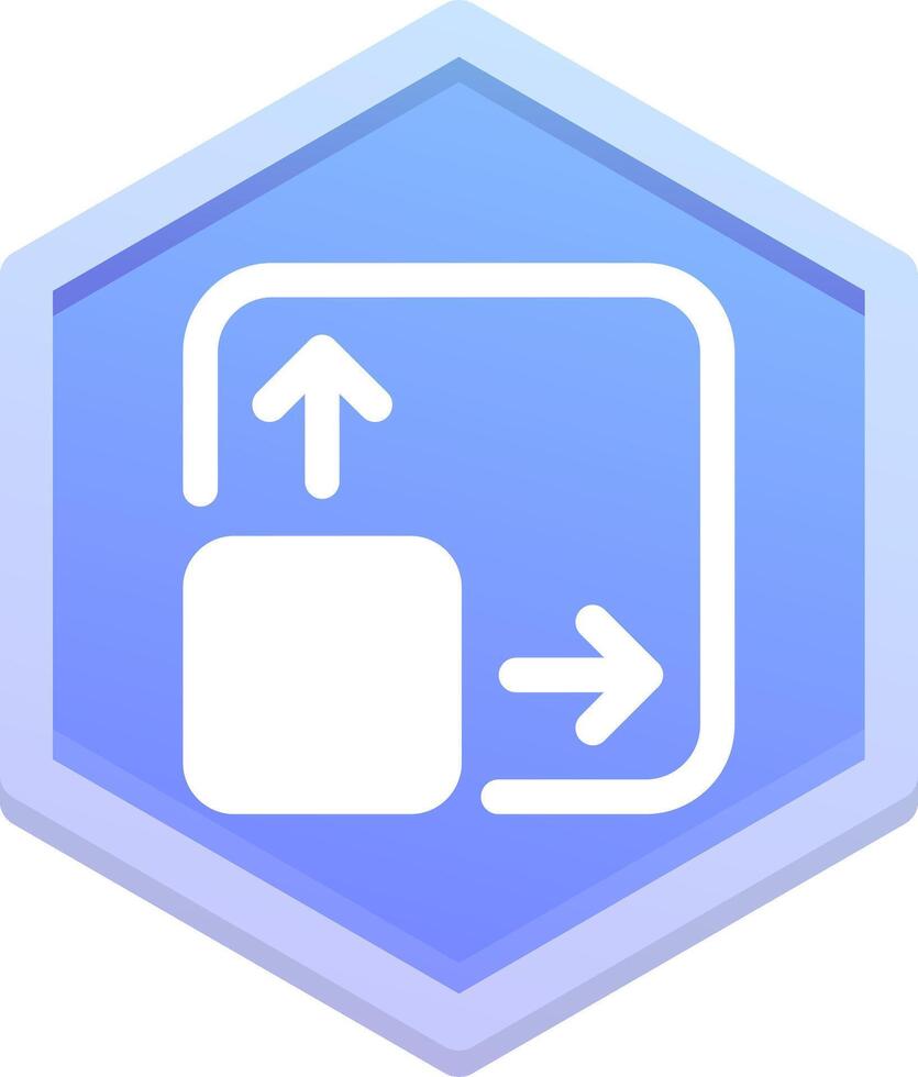 Expand Polygon Icon vector
