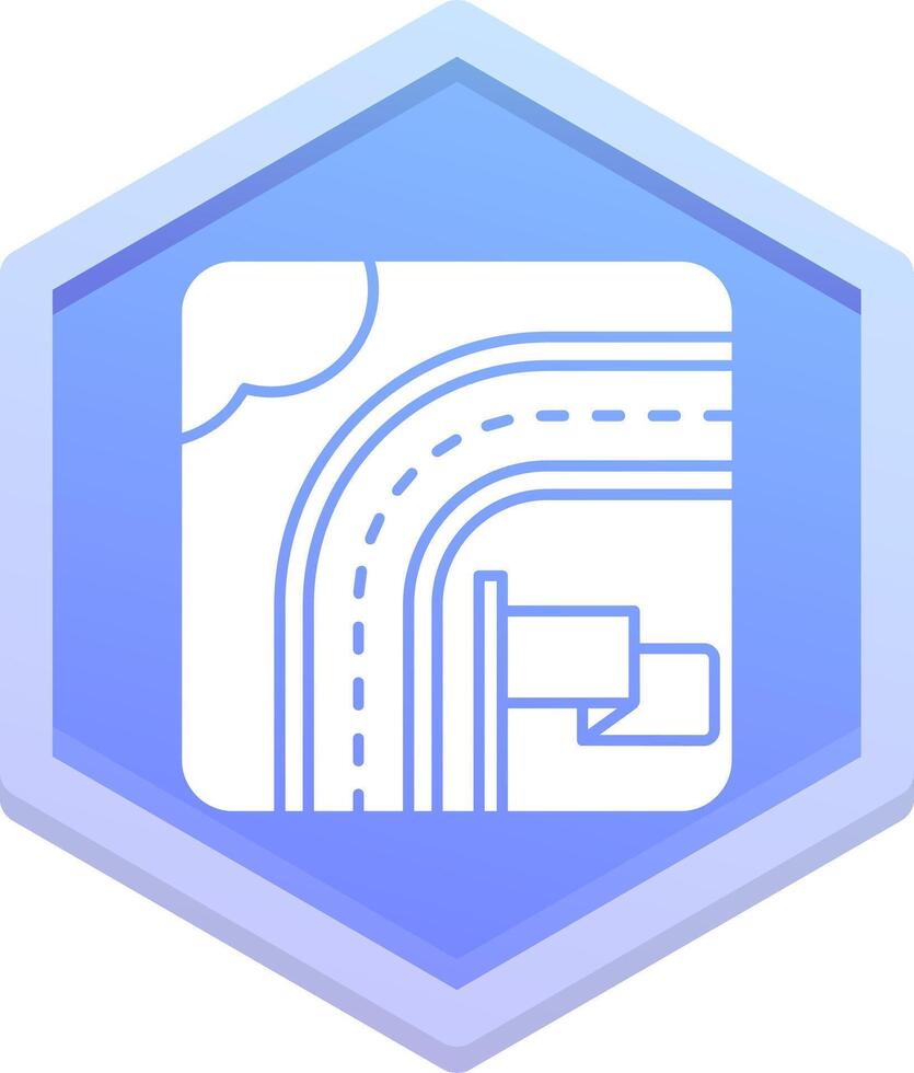 Destination Polygon Icon vector