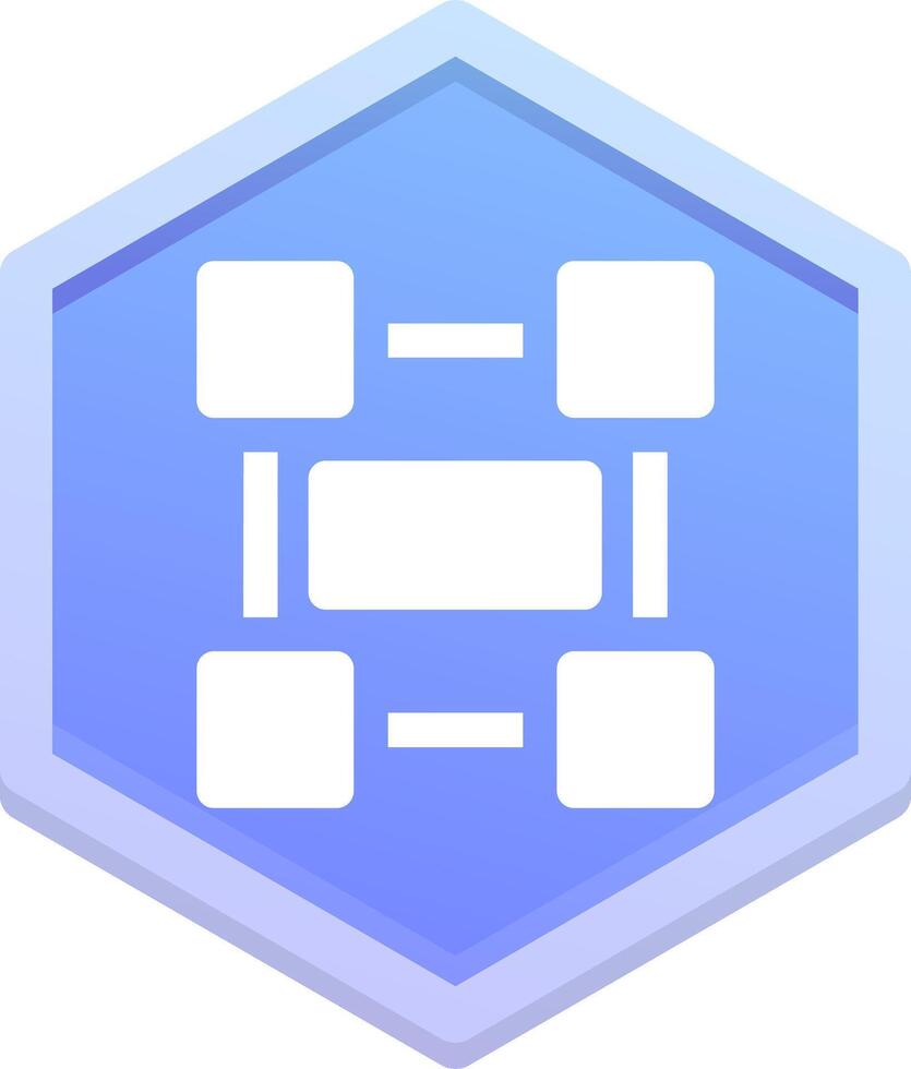 Rectangle frame Polygon Icon vector