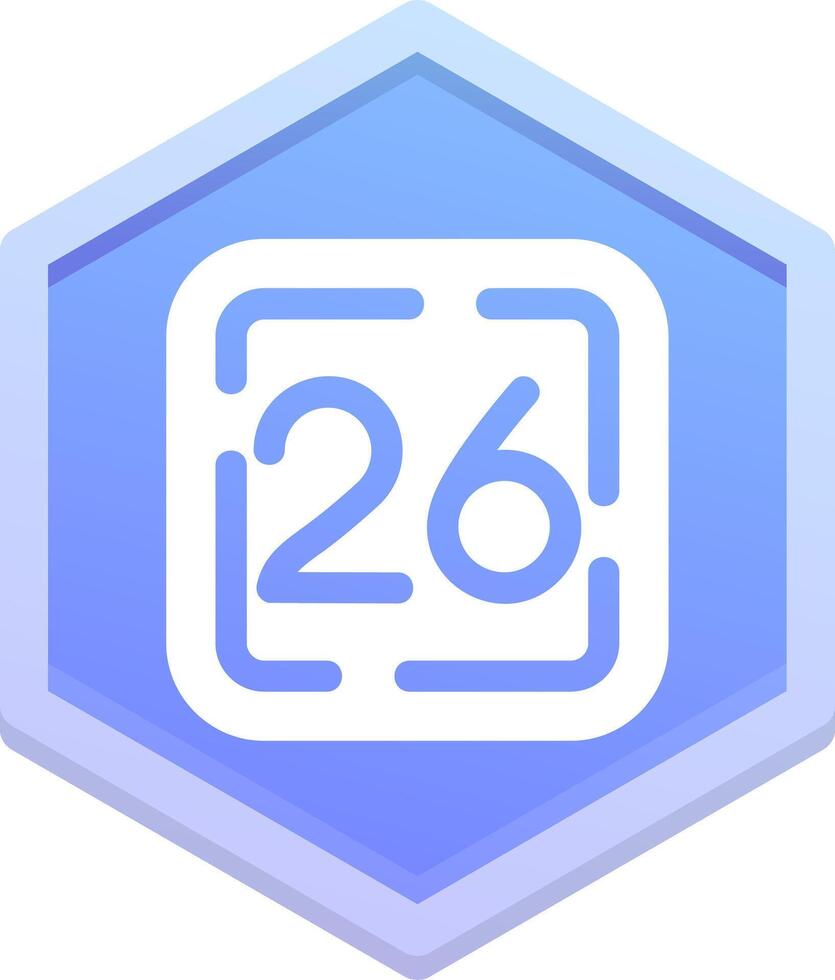 Twenty Six Polygon Icon vector