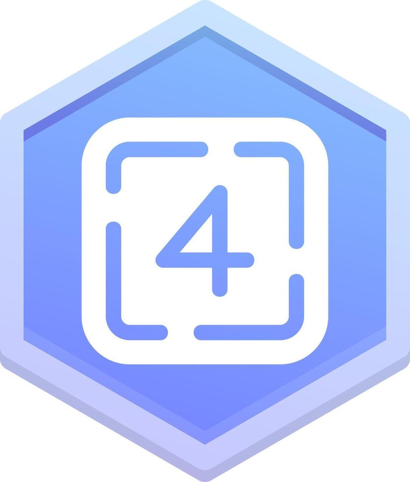 Four Polygon Icon vector