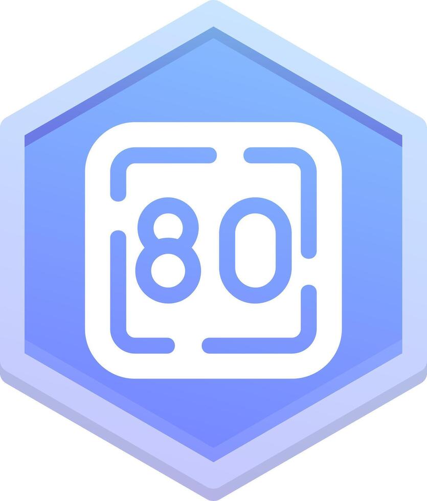 Eighty Polygon Icon vector