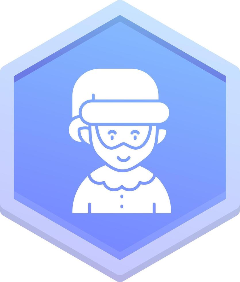 Elfie Polygon Icon vector