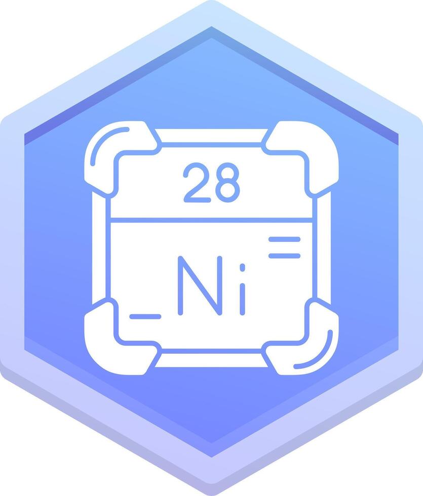 Nickel Polygon Icon vector