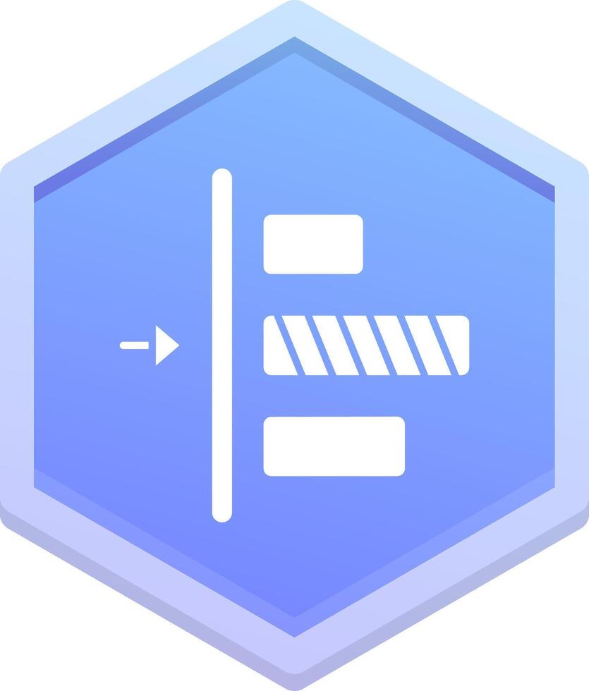 Left alignment Polygon Icon vector