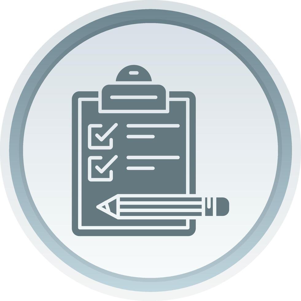 Exam Solid button Icon vector
