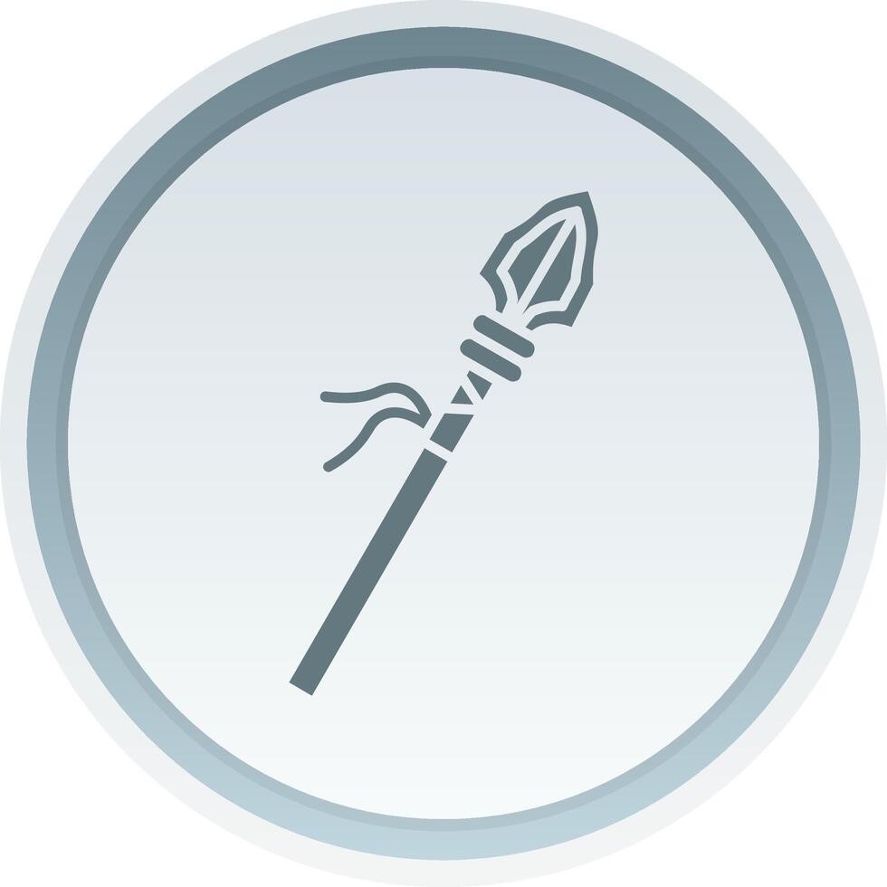 Spear Solid button Icon vector