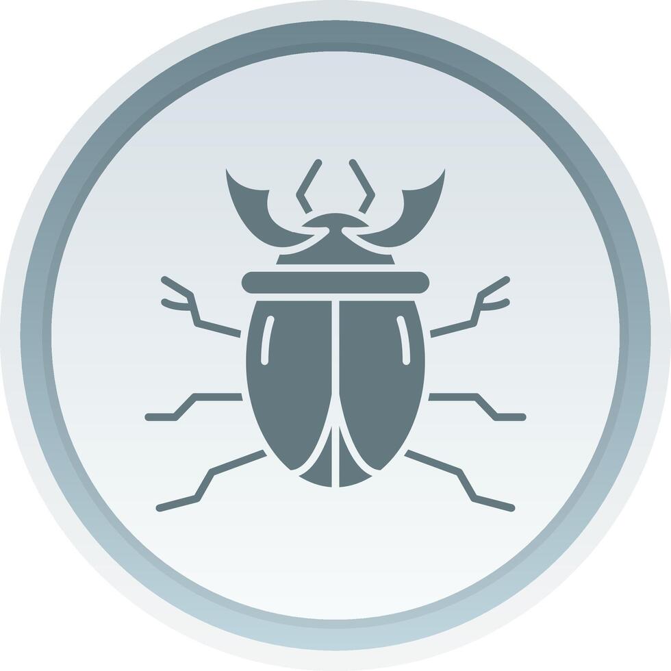 escarabajo sólido botón icono vector