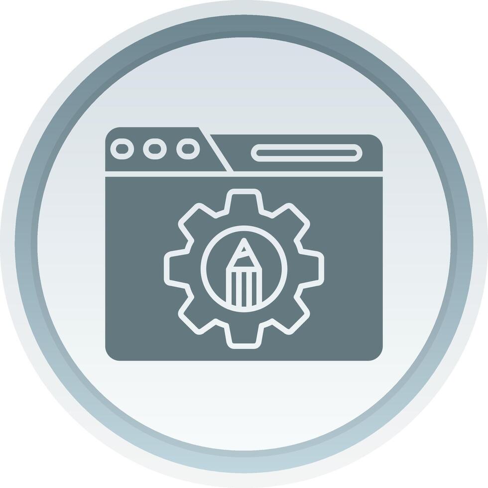Settings Solid button Icon vector