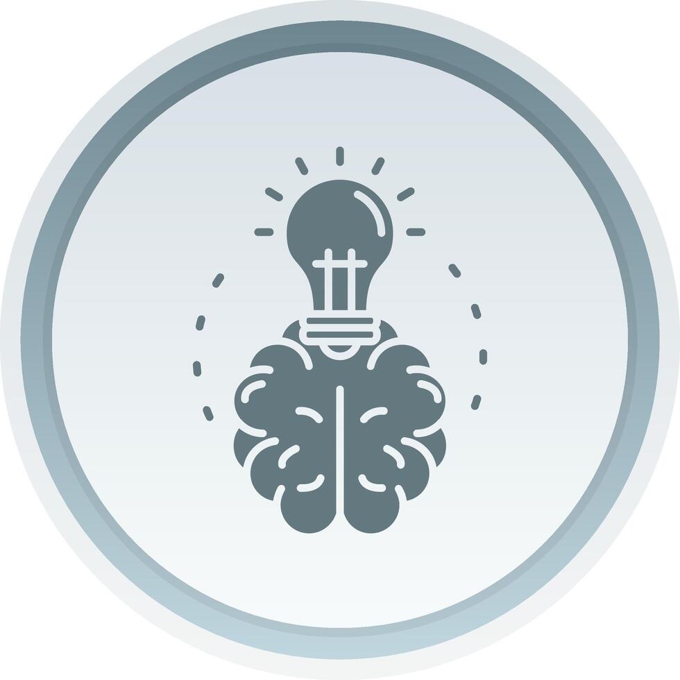 Brainstroming Solid button Icon vector