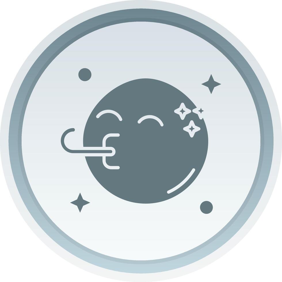 Congratulation Solid button Icon vector