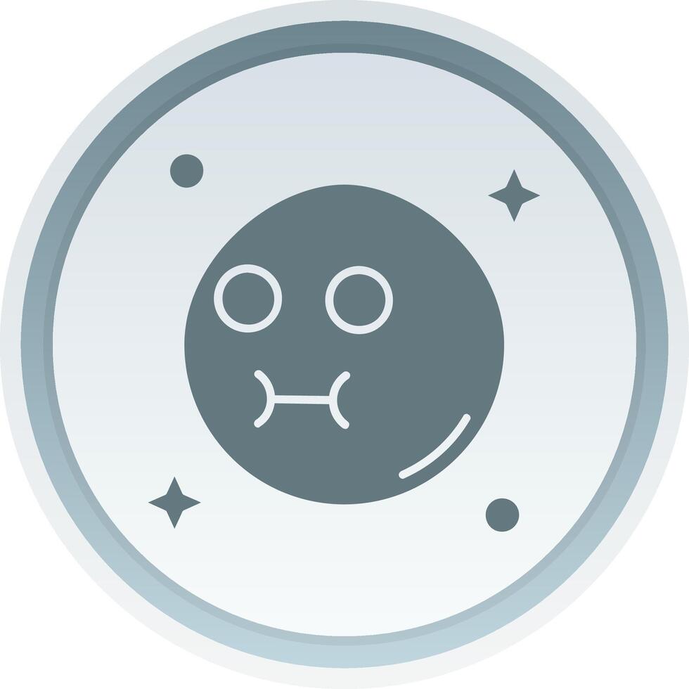 Sickness Solid button Icon vector