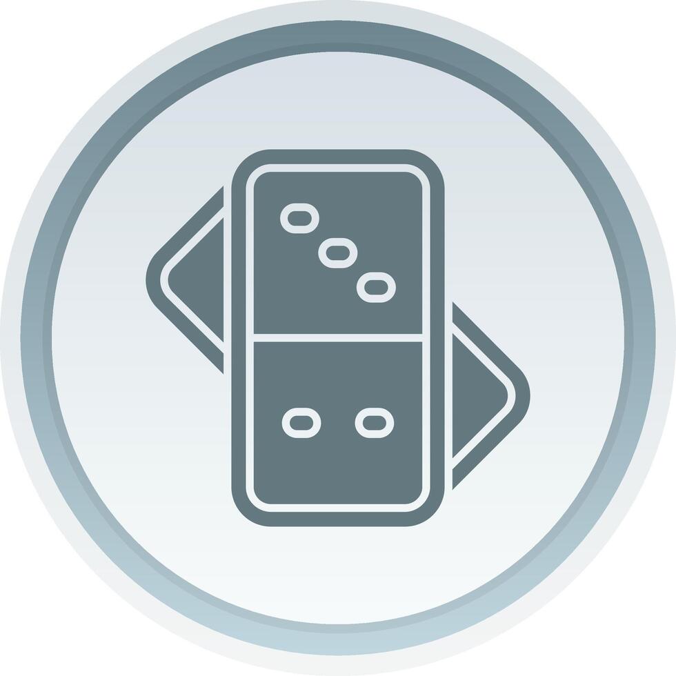 Domino Solid button Icon vector