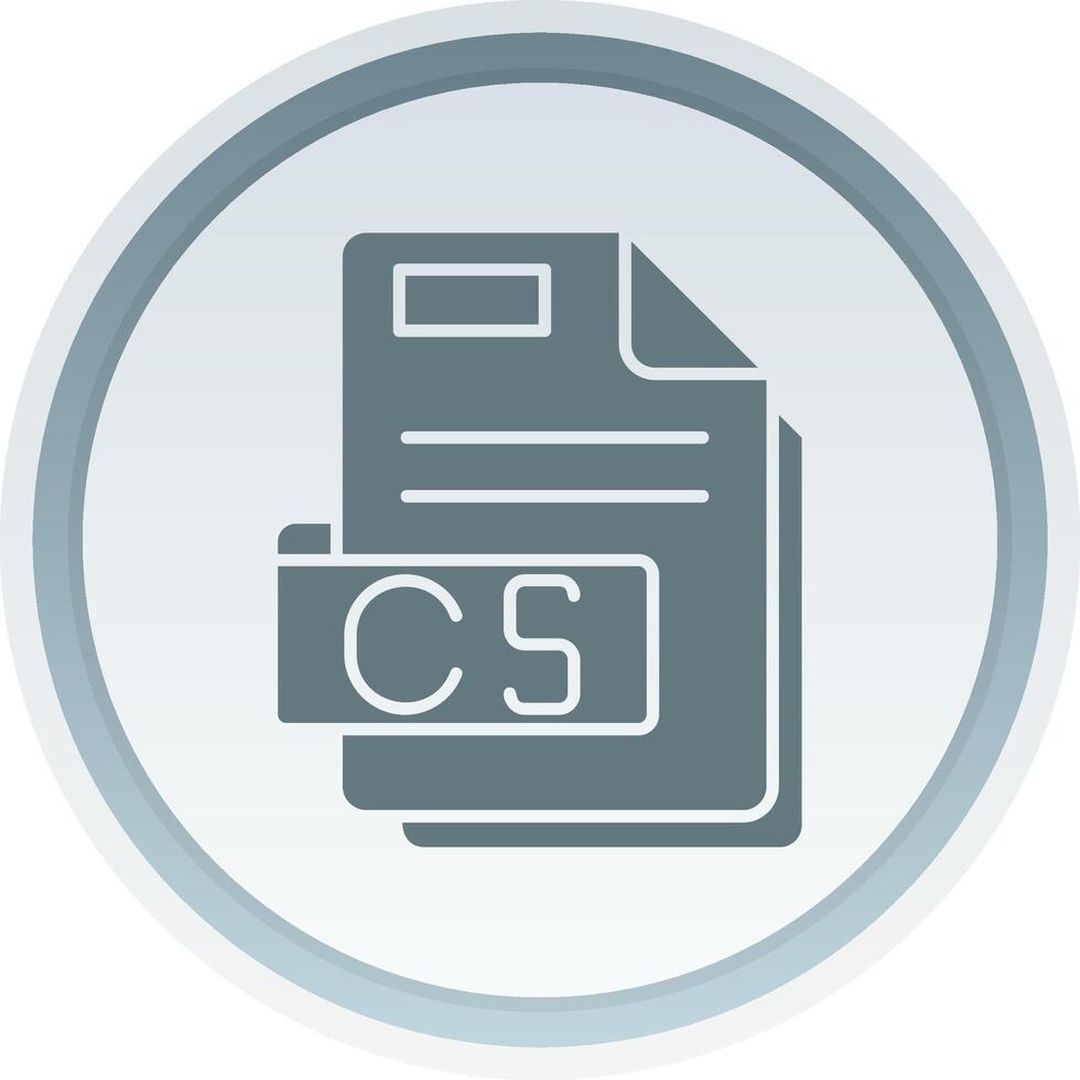 Cs Solid button Icon vector