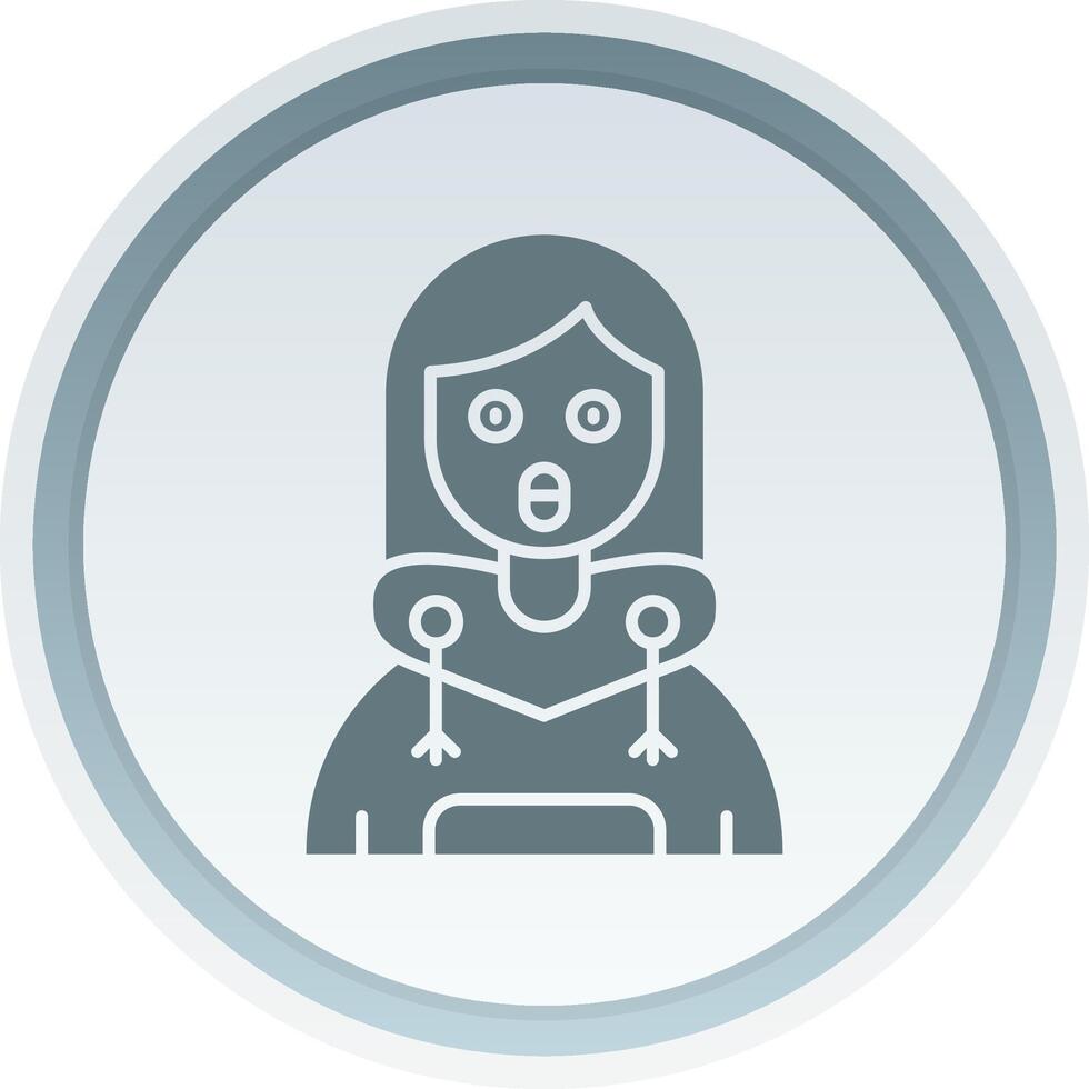 Surprised Solid button Icon 38795847 Vector Art at Vecteezy