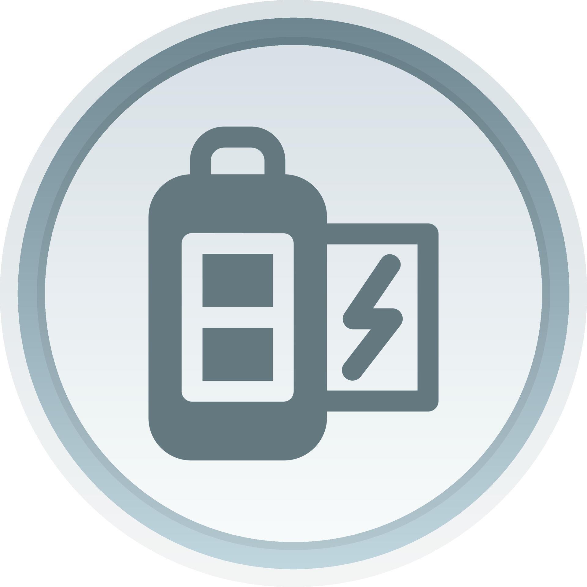 Battery half Solid button Icon 38795874 Vector Art at Vecteezy