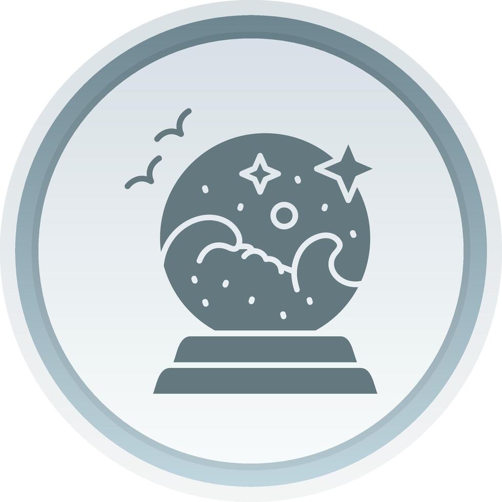 Crystal ball Solid button Icon vector