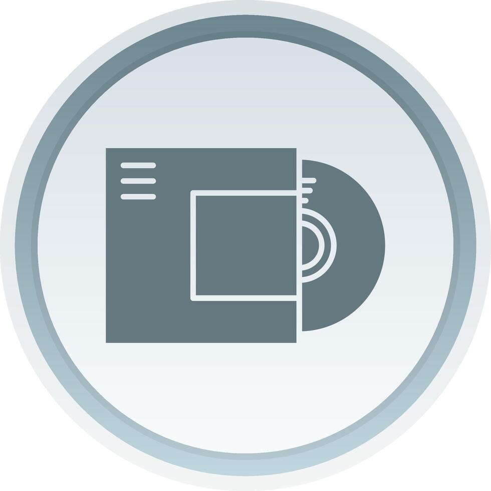 Disc Solid button Icon vector